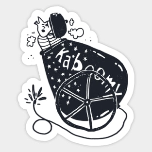 Kaboom Circus Illustration Sticker